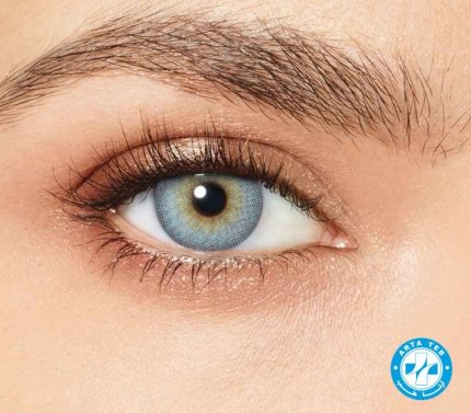 لنز آبی عسلی دور مشکی رینبو