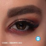 لنز قهوه ای دور مشکی رینبو