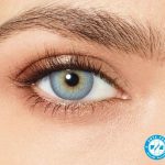 لنز آبی عسلی دور مشکی رینبو| آرتا طب