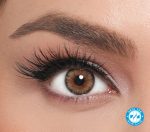 لنز قهوه ای عسلی دور مشکی رینبو