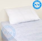 ست ملحفه کشدار 80220 و روبالشتی یکبار مصرف سفید 25 گرم