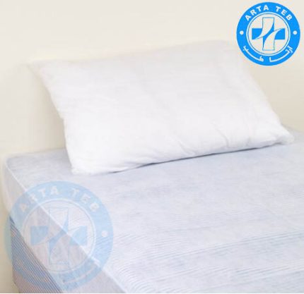 ست ملحفه کشدار 80220 و روبالشتی یکبار مصرف سفید 25 گرم