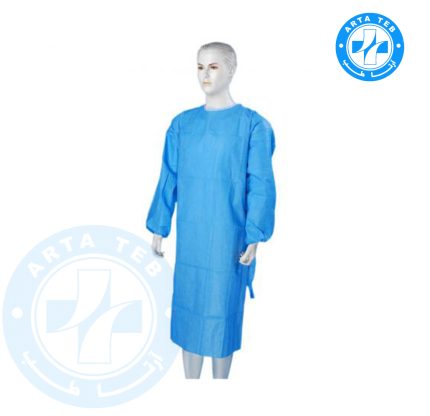 گان بیمار 38 گرم آبی روشن