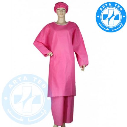 ست لباس بیمار (گان،کلاه،شلوار) زنانه